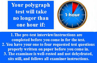 lies ablout how long a polygraph test will take in Los Angeles